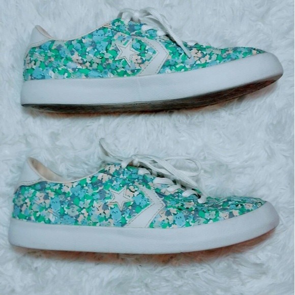 Converse All Star Breakpoint Oxford Floral Cyan Low Top Sneakers US 7 - Picture 7 of 13